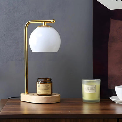 Candle Warmer Lamp with Elegant Design for Cozy Ambiance White NaLani
