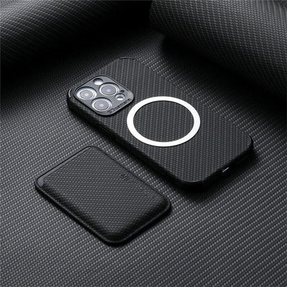 Carbon Fiber Wallet Case For Smartphone Magnetic Slim NALANI