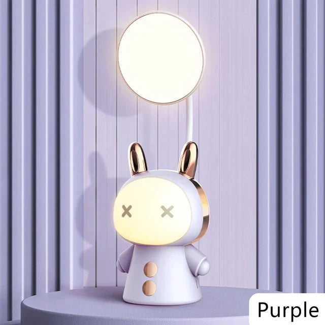 Cartoon LED Table Lamp With Adjustable Arm For Kids Purple NALANI