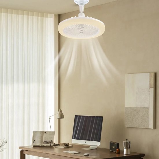 Ceiling Fan With Light Fits Any Lamp Fitting With Remote NALANI