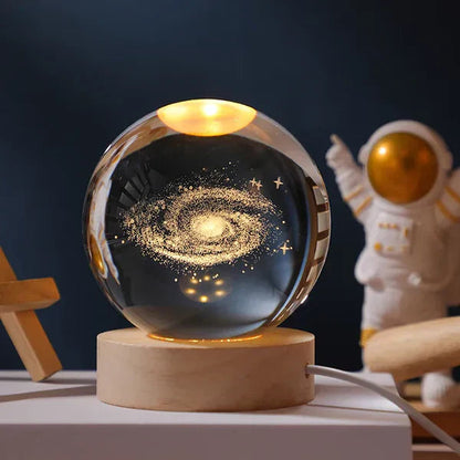 Celestial Glow Light-Up Ball with 3D Space Engravings Milky Way NaLani