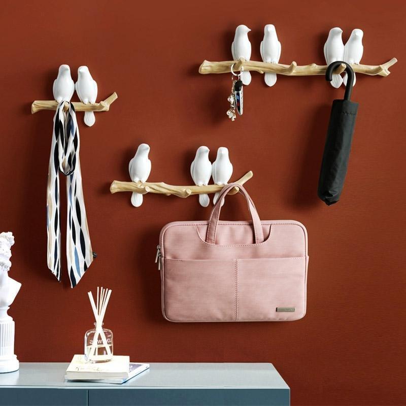 Charming Bird Wall Hook for Unique Home Decor and Organization White NaLani