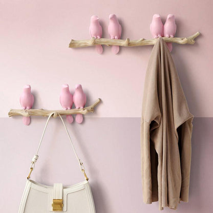 Charming Bird Wall Hook for Unique Home Decor and Organization Pink NaLani