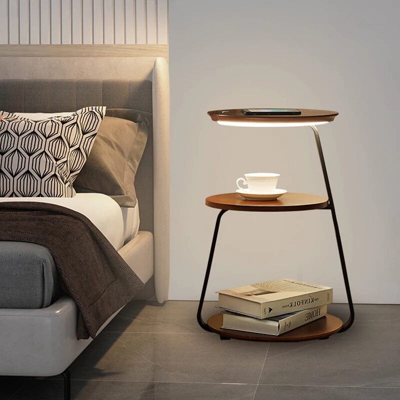Chestnut Brown Table Lamp 3 In 1 Modern Minimalist Lighting 220V VS NALANI