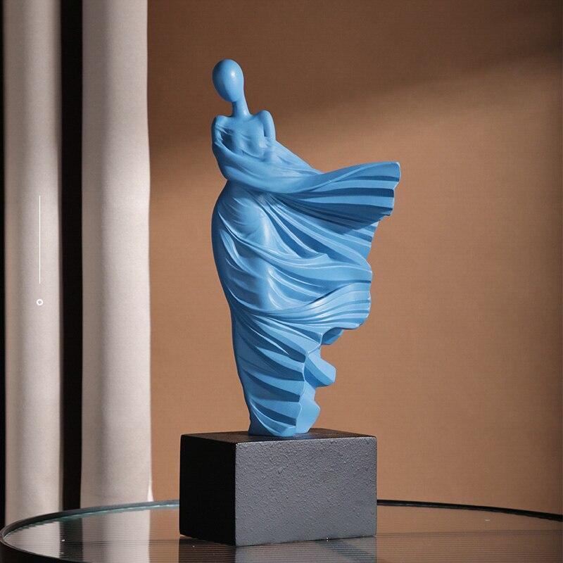 Chic Abstract Sculpture for Stylish Home Decor and Interior Design Blue NaLani
