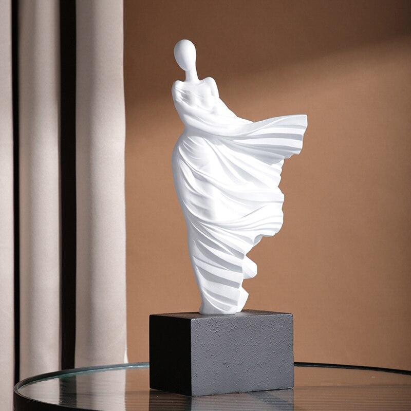 Chic Abstract Sculpture for Stylish Home Decor and Interior Design White NaLani