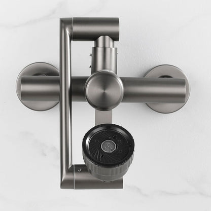 Chrome Wall Mounted Kitchen Faucet Single Handle Two Hole NALANI