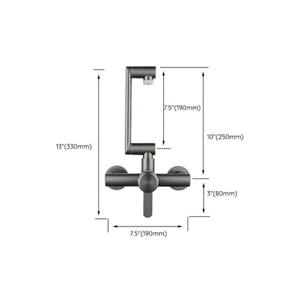 Chrome Wall Mounted Kitchen Faucet Single Handle Two Hole NALANI