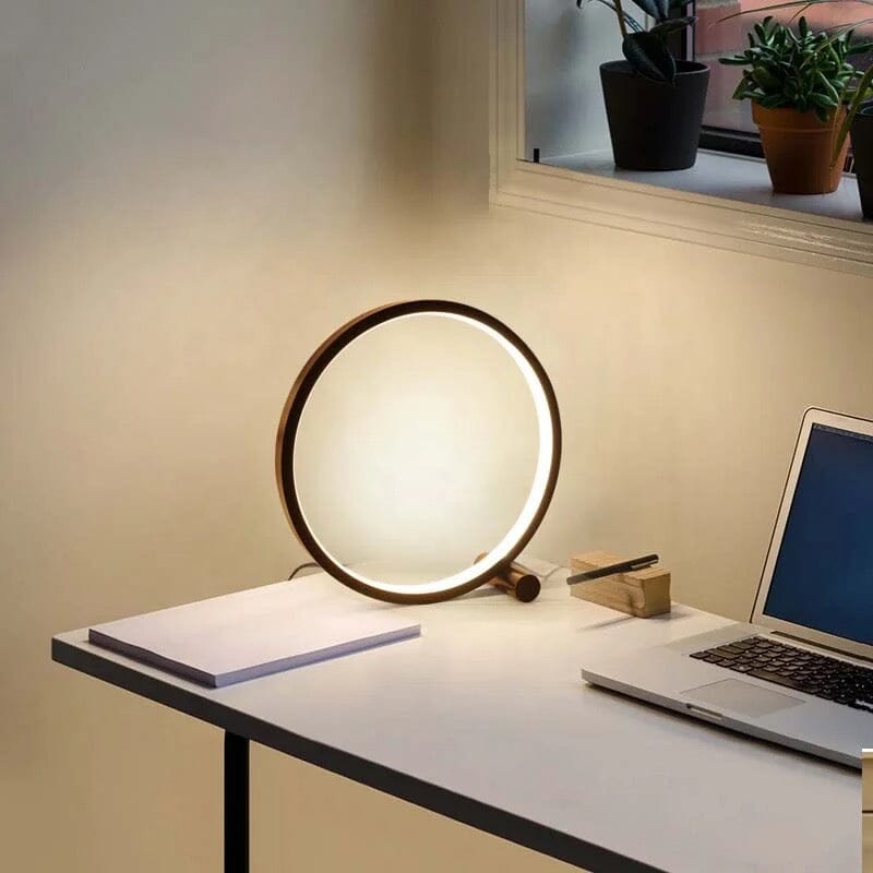 Circle LED Touch Lamp Metal Acrylic Modern Desk Light NALANI