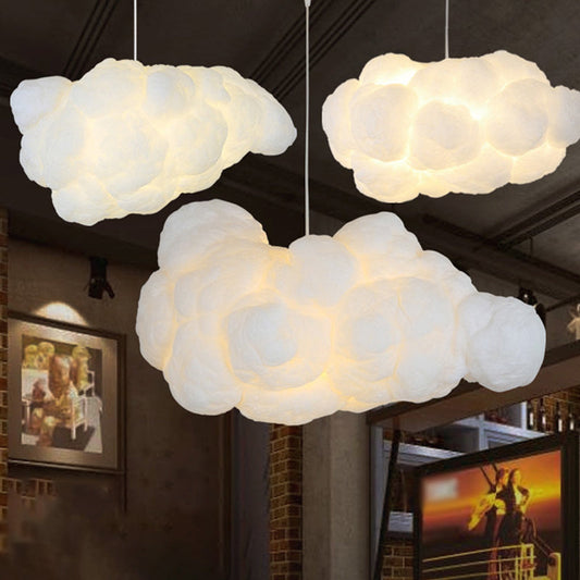 Cloud Pendant Chandelier Light Two Heads White for Bedroom NALANI