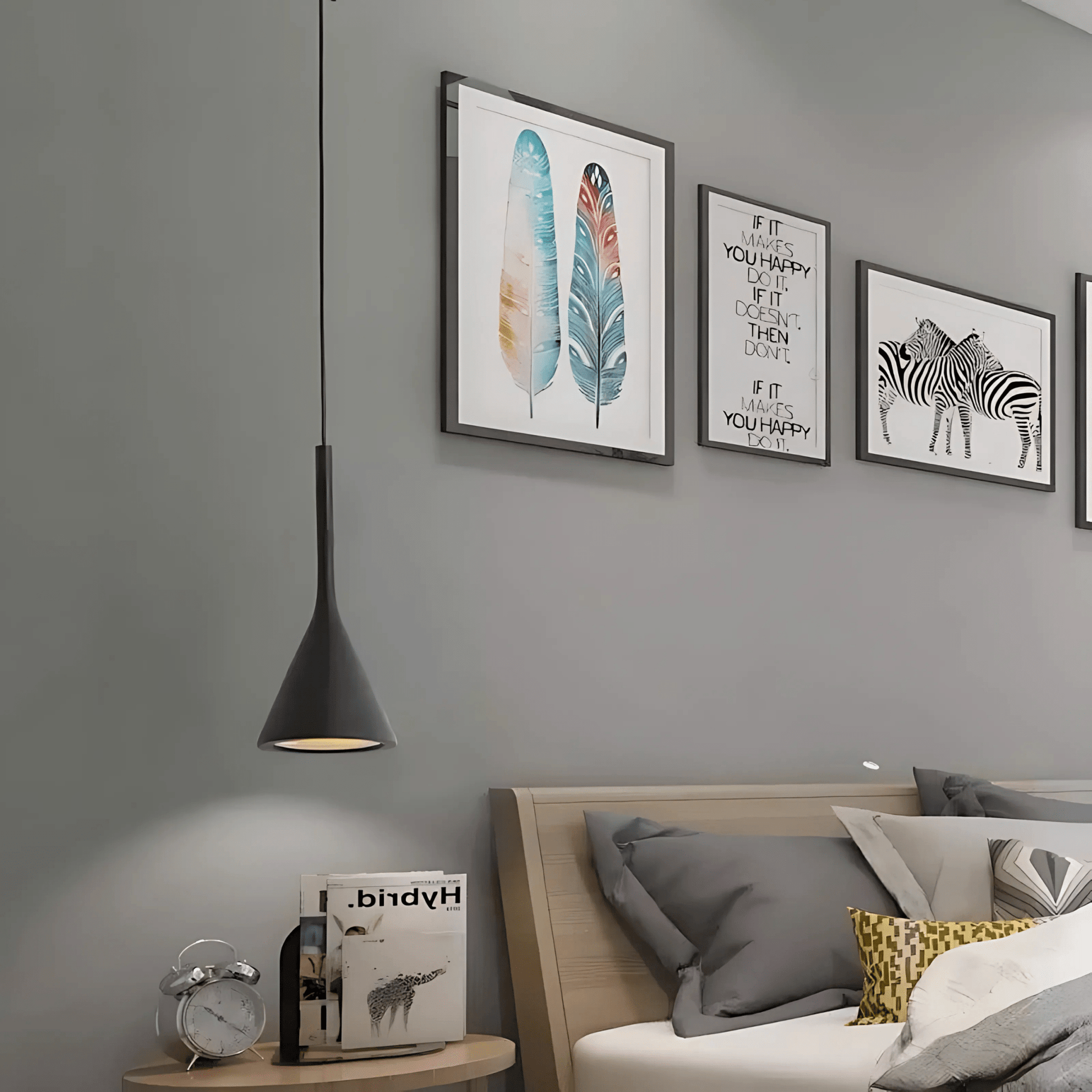Colorful Cone Pendant Lights Warm White E27 Modern Metal NALANI