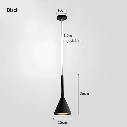 Colorful Cone Pendant Lights Warm White E27 Modern Metal Black NALANI