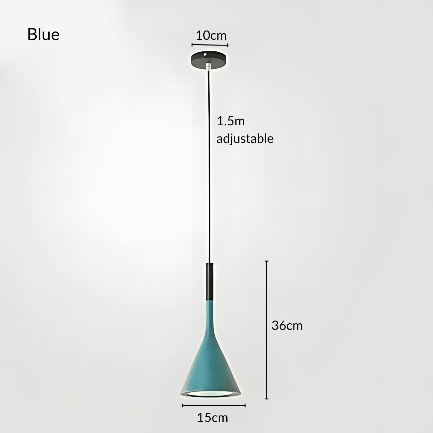 Colorful Cone Pendant Lights Warm White E27 Modern Metal Blue NALANI