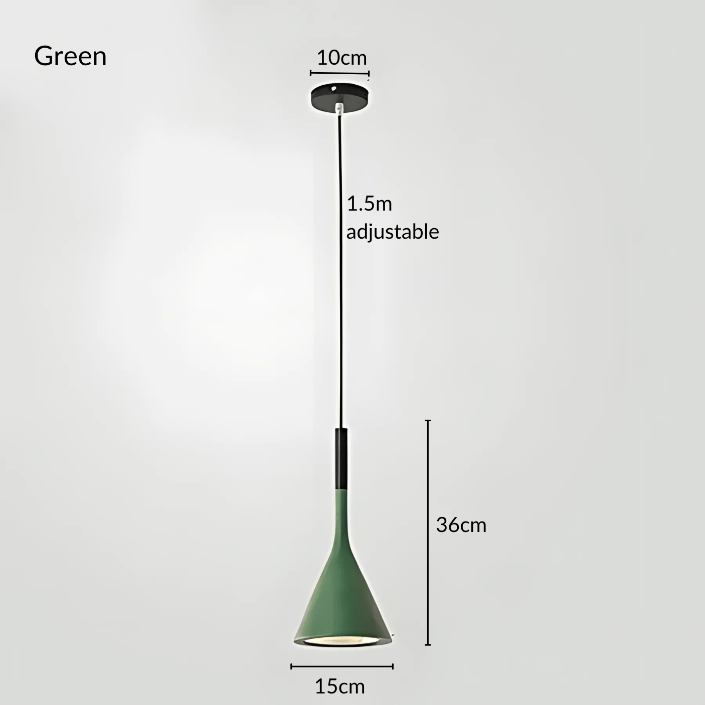 Colorful Cone Pendant Lights Warm White E27 Modern Metal Green NALANI