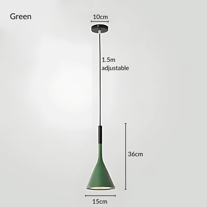 Colorful Cone Pendant Lights Warm White E27 Modern Metal Green NALANI