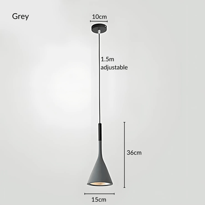 Colorful Cone Pendant Lights Warm White E27 Modern Metal Grey NALANI