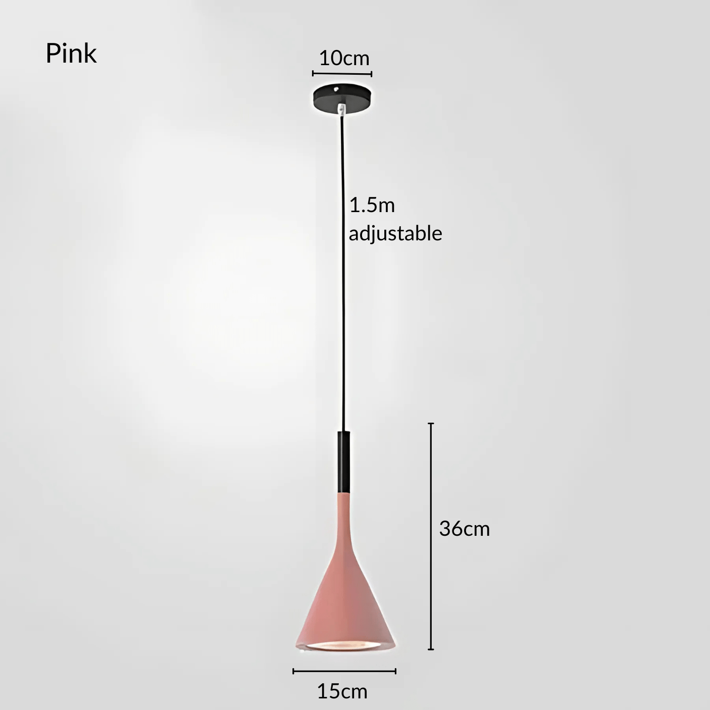 Colorful Cone Pendant Lights Warm White E27 Modern Metal Pink NALANI