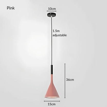 Colorful Cone Pendant Lights Warm White E27 Modern Metal Pink NALANI