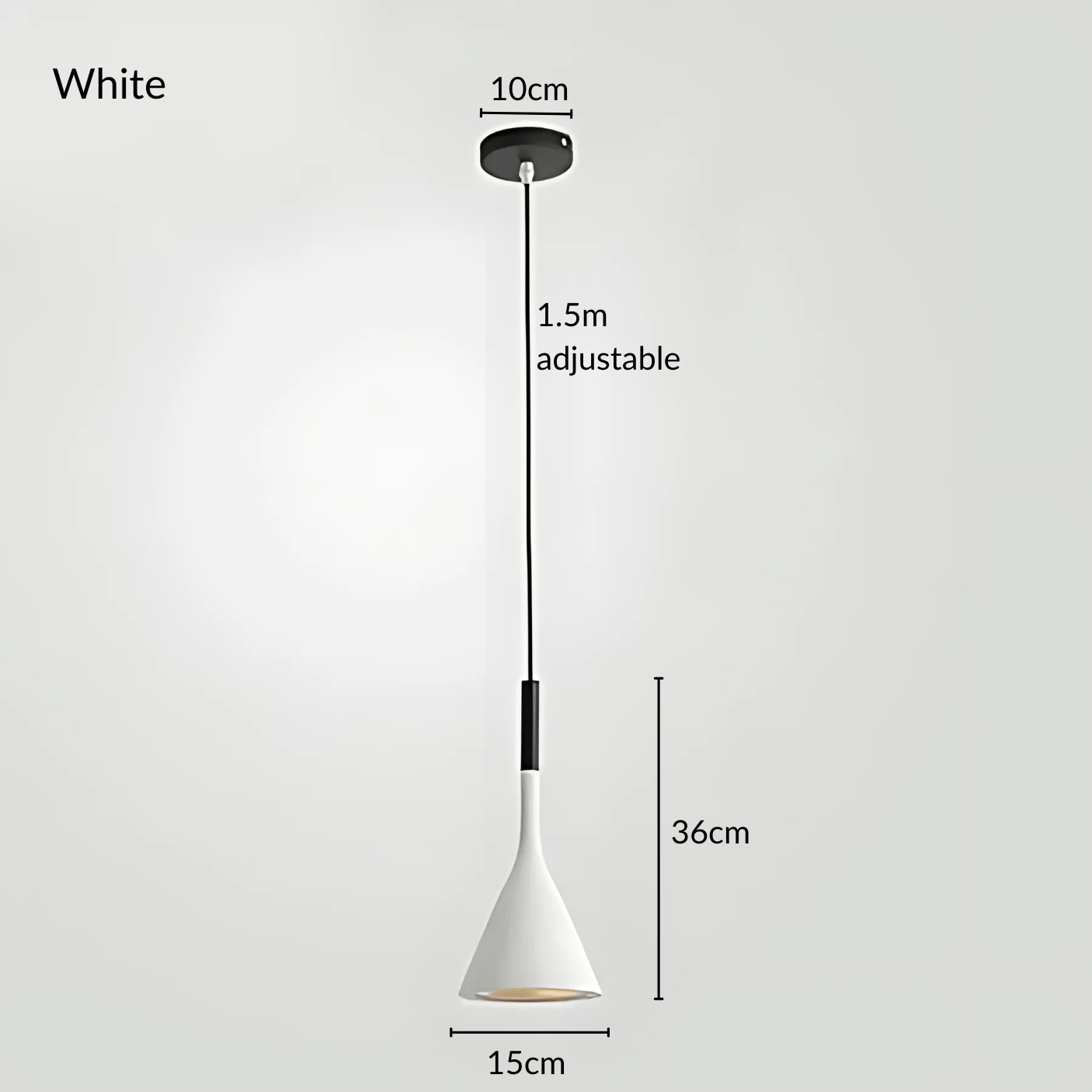 Colorful Cone Pendant Lights Warm White E27 Modern Metal White NALANI