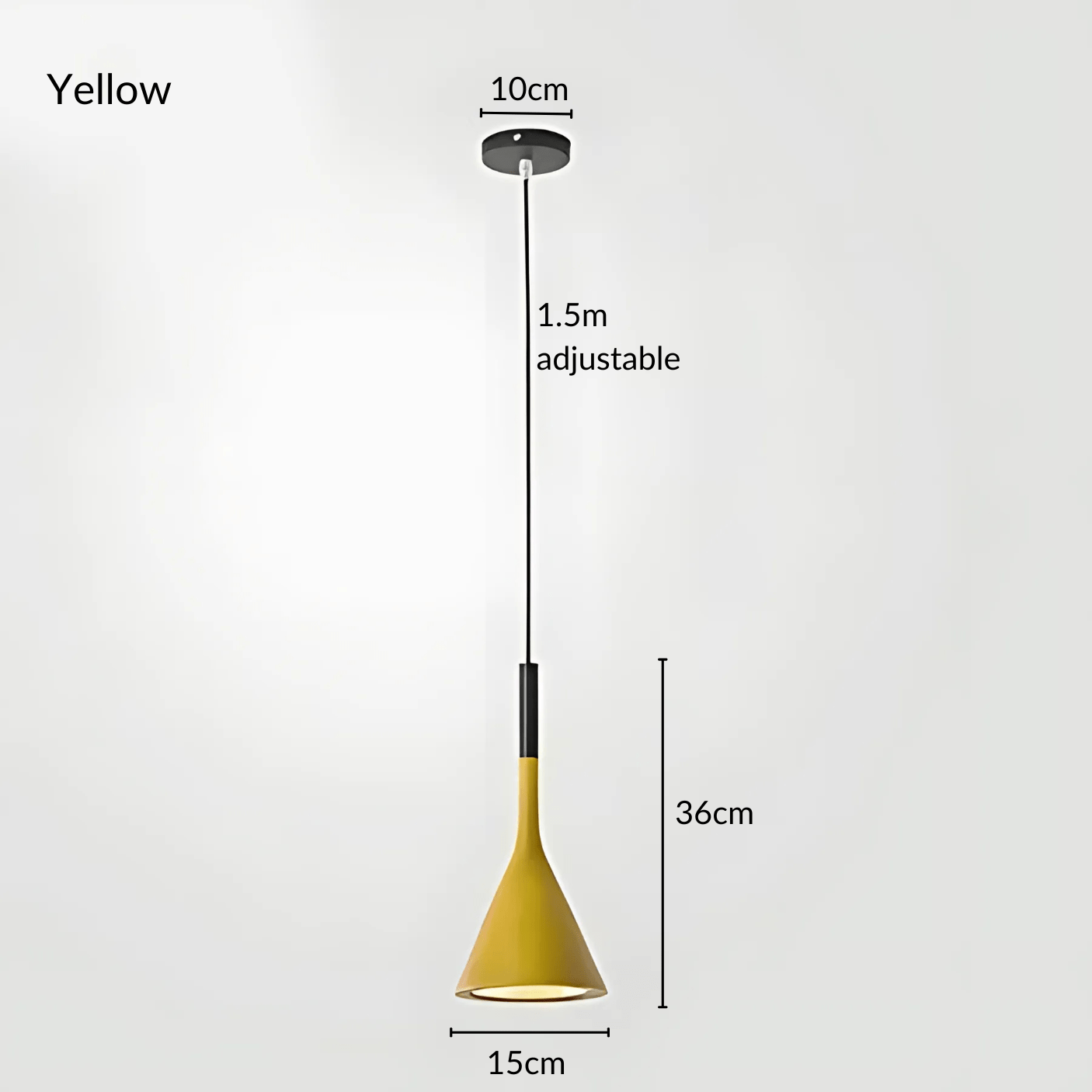 Colorful Cone Pendant Lights Warm White E27 Modern Metal Yellow NALANI
