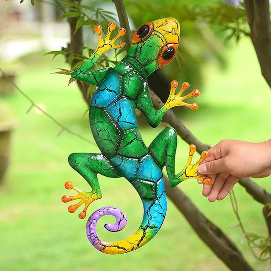 Colorful Metal Gecko Garden Decoration for Home and Outdoor SEREIN