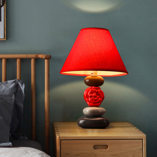 Cone Fabric Shade Table Lamp For Elegant Home Lighting NALANI