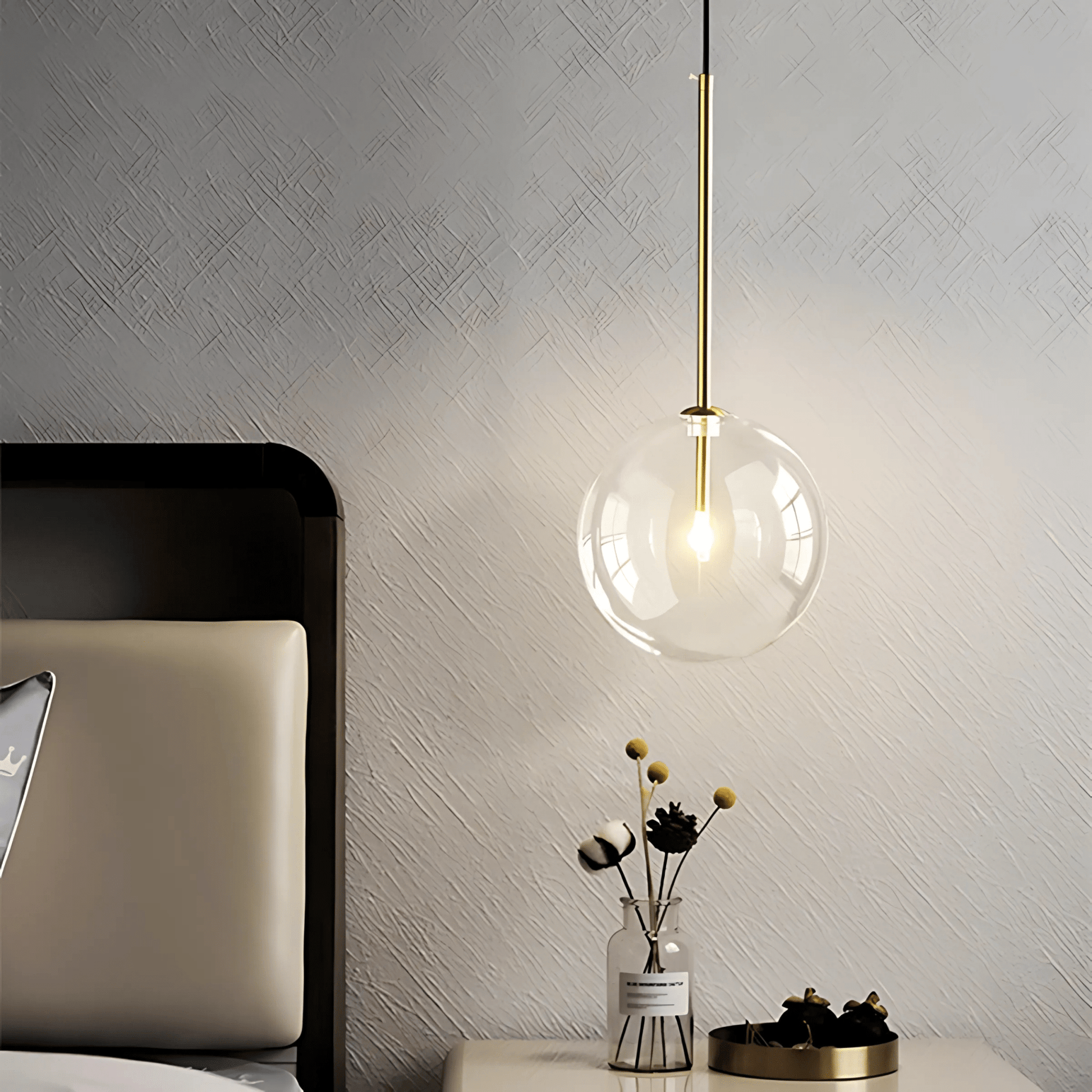 Contemporary Glass Globe Pendant Light In Three Sizes NALANI