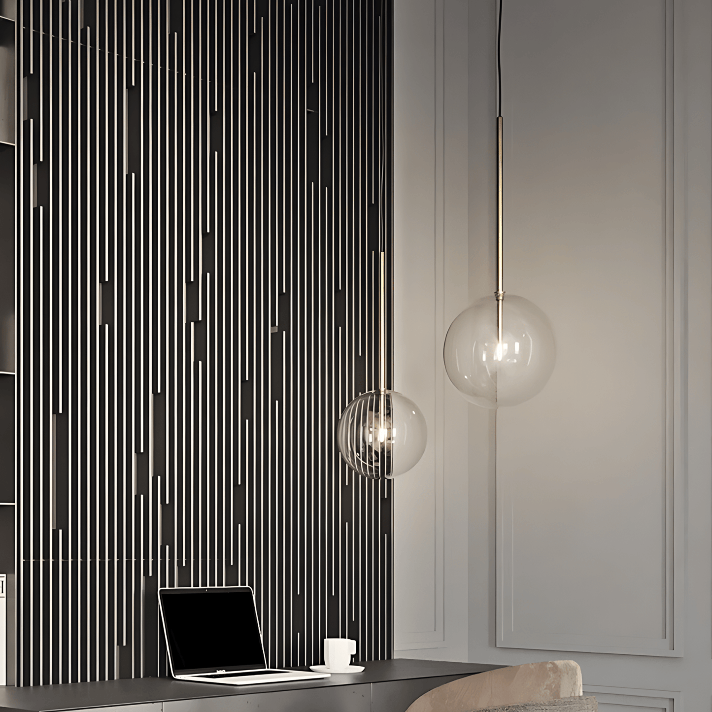 Contemporary Glass Globe Pendant Light In Three Sizes NALANI