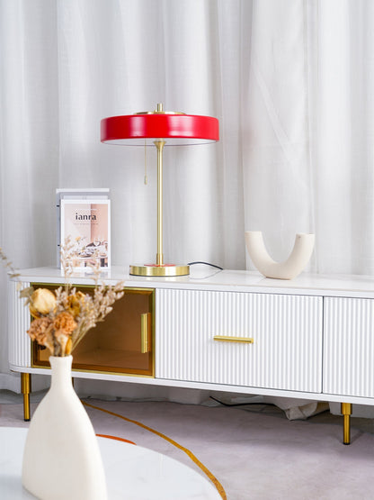 Contemporary Opal Diffuser Table Lamp With Warm Glow NALANI