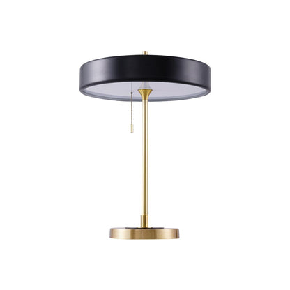 Contemporary Opal Diffuser Table Lamp With Warm Glow ∅ 13.8″ x H 18.9″ Dia 35cm x H 48cm Gold+Black NALANI