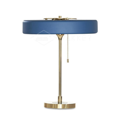 Contemporary Opal Diffuser Table Lamp With Warm Glow ∅ 13.8″ x H 18.9″ Dia 35cm x H 48cm Gold+Blue NALANI