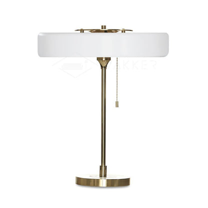 Contemporary Opal Diffuser Table Lamp With Warm Glow ∅ 13.8″ x H 18.9″ Dia 35cm x H 48cm Gold+White NALANI