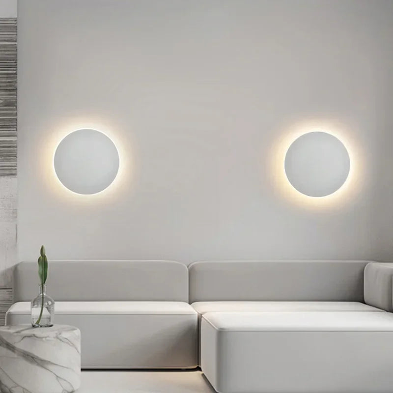 Contemporary Round LED Wall Light for Modern Home Decor NaLani