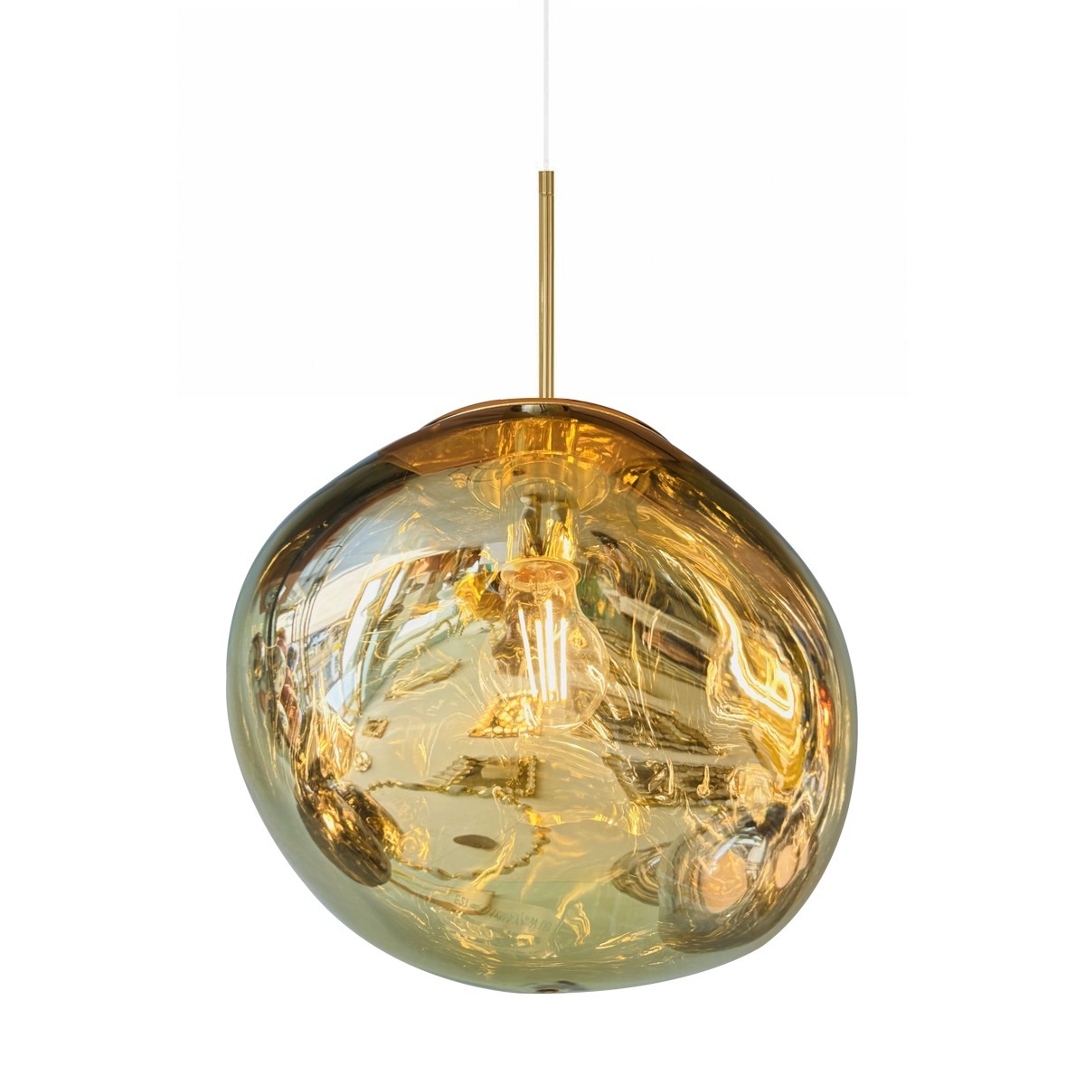 Copper Finish Lava Pendant Lamp Modern Pendant Light ∅ 15″ Dia 38cm Gold NALANI