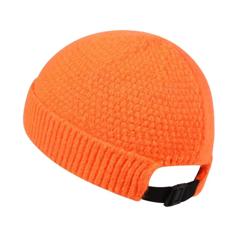 Cozy Knit Winter Beanie Hat for Outdoor Activities Daily Orange 55-60cm NALANI