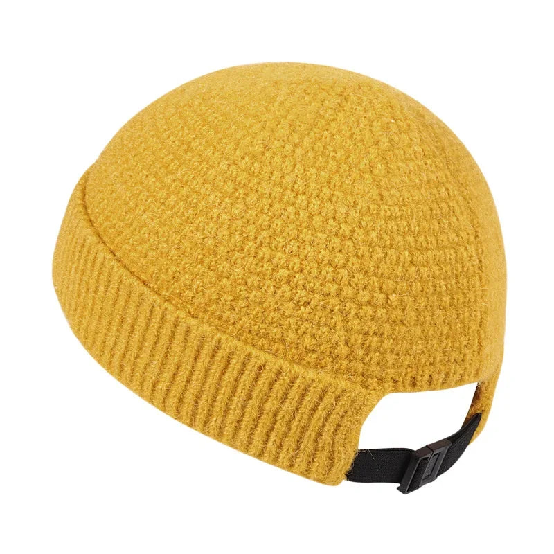 Cozy Knit Winter Beanie Hat for Outdoor Activities Daily Yellow 55-60cm NALANI
