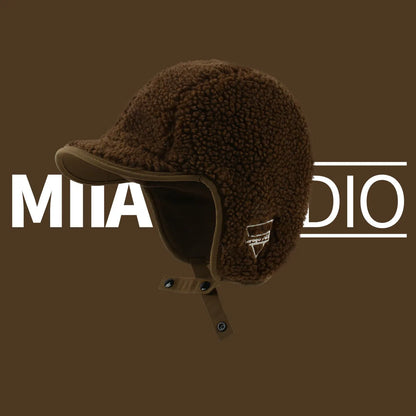 Cozy Lambswool Ear Protection Unisex Bomber Hat for Winter NALANI