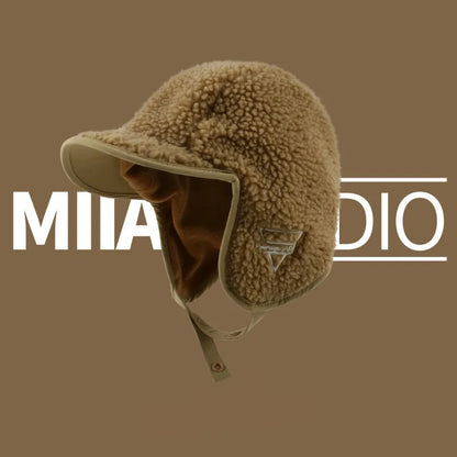 Cozy Lambswool Ear Protection Unisex Bomber Hat for Winter NALANI