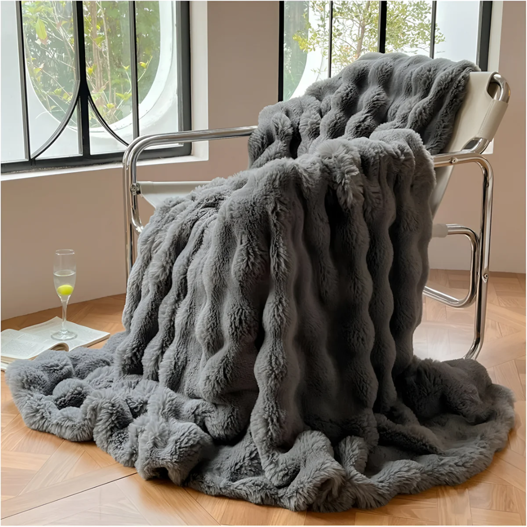Cozy Luxe Fleece Blanket For Travel And Home Use Everywhere Dark Grey NALANI