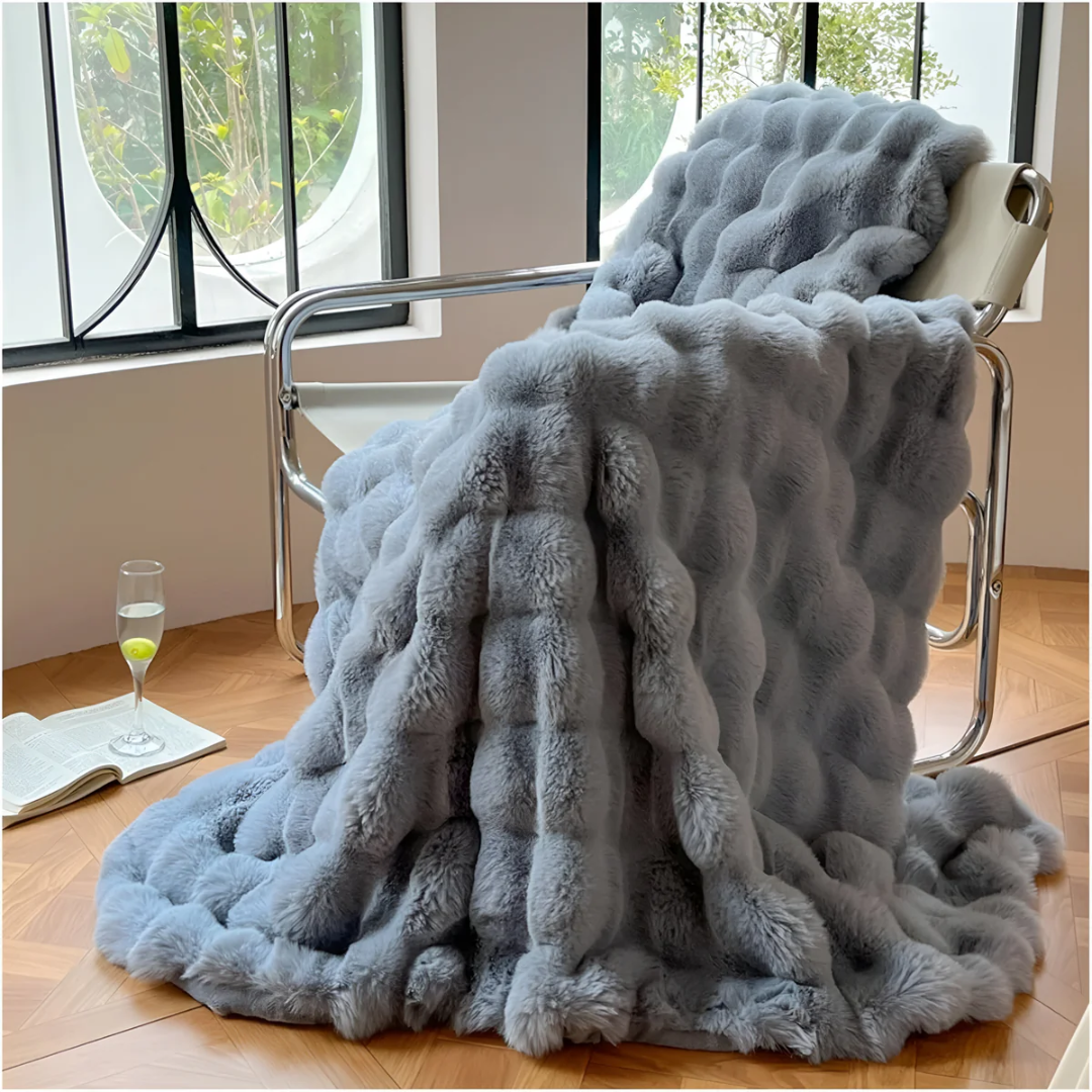 Cozy Luxe Fleece Blanket For Travel And Home Use Everywhere Grey NALANI