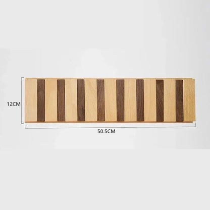 Creative Wall Hook Rack Solid Wood No Drilling Entry Organizer A-8 hooks NaLani