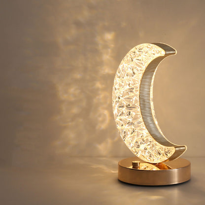 Crystal Crescent Moon Lamp - Enchanting Night Light for Home Decor NALANI