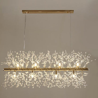Crystal Orb Dandelion Ceiling Light Modern Chandelier 12 Gold Linear NALANI