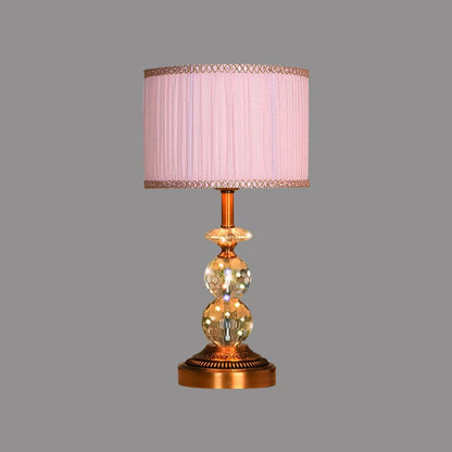 Crystal Table Lamp with Conical Shape and Cut Crystal Balls NALANI