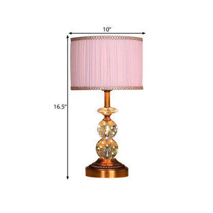 Crystal Table Lamp with Conical Shape and Cut Crystal Balls NALANI