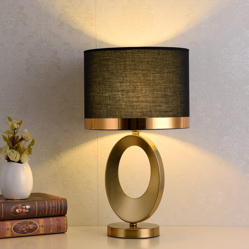 Curved Table Lamp Modern Art Inspired Iron Zwart NALANI