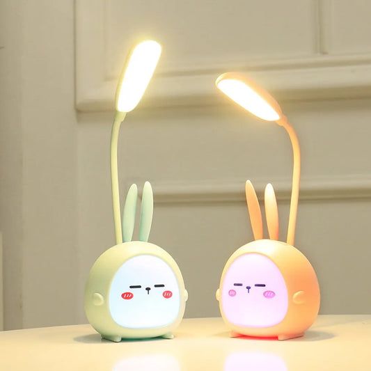 Cute LED Desk Lamp Cartoon Design USB Rechargeable Mini NALANI
