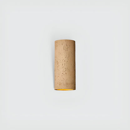 Cylinder Tube Wall Light Wabi Sabi Stone LED Sconce NALANI