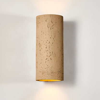 Cylinder Tube Wall Light Wabi Sabi Stone LED Sconce Orange 10 x 11 x 23 cm (3.9 x 4.3 x 9 inches) NALANI