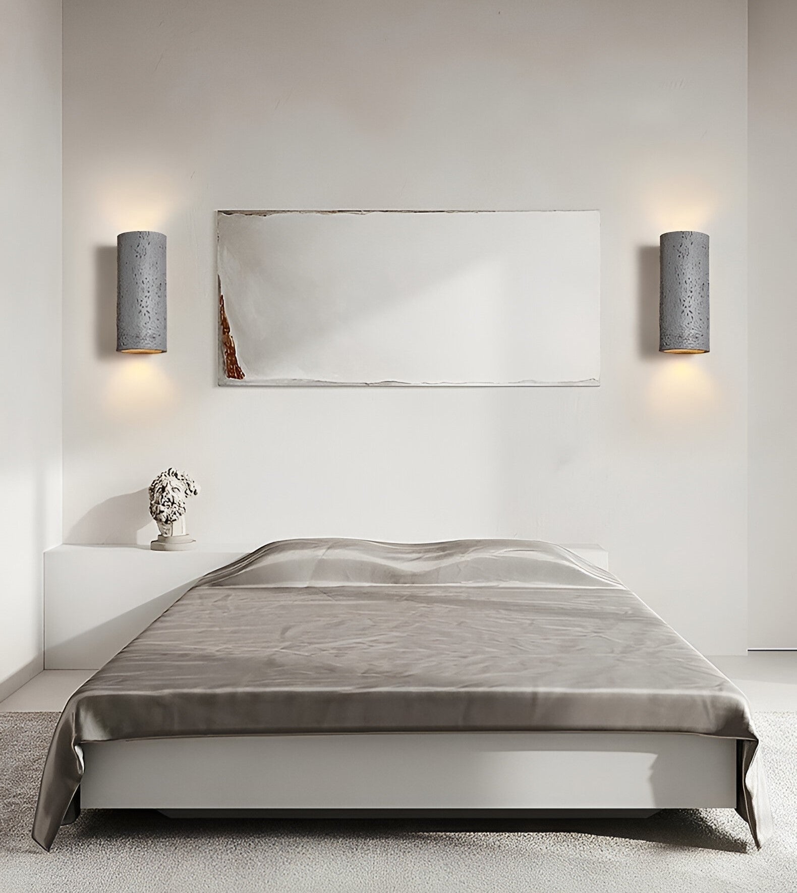 Cylinder Tube Wall Light Wabi Sabi Stone LED Sconce NALANI